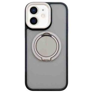 For iPhone 11 Skin-feel Two-color Edge Strips 360 MagSafe Holder Phone Case(Titanium Gray)