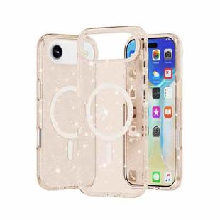 For iPhone 17 Air Terminator Style Glitter Powder MagSafe Magnetic Phone Case(Gold)