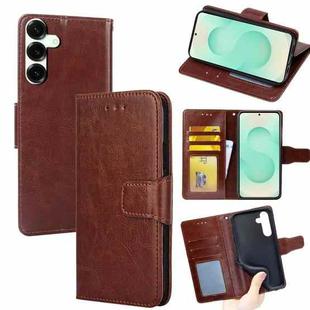 For Samsung Galaxy S25+ 5G Crystal Texture Leather Phone Case(Brown)