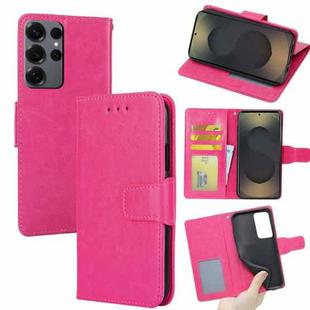 For Samsung Galaxy S25 Ultra 5G Crystal Texture Leather Phone Case(Rose Red)