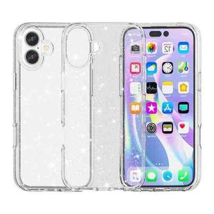 For iPhone 17 Shockproof Terminator Glitter Powder Phone Case(White)