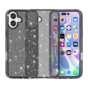 For iPhone 17 Shockproof Terminator Glitter Powder Phone Case(Black)