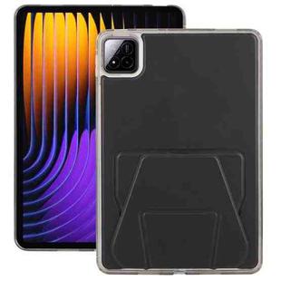For Xiaomi Pad 7 / 7 Pro Folding Magnetic Holder Acrylic Leather Back Tablet Case(Black)