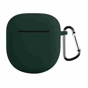 For Bose QuietComfort Earbuds II Solid Color Silicone Earphone Protective Case with Hook(Green)