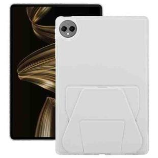 For Huawei MatePad Pro 12.2 2024 Folding Magnetic Holder Acrylic Leather Back Tablet Case(Grey)