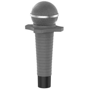 For Shure SM58 Without Switch Microphone Silicone Protective Cover(Dark Grey)
