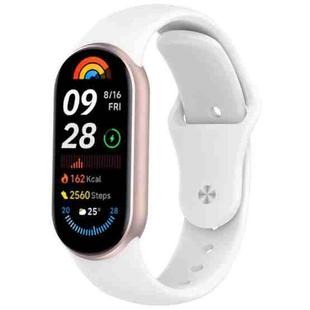For Xiaomi Smart Band 10 / 9 / 8 Reverse Buckle Silicone Watch Band(White)