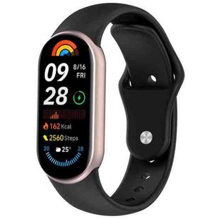 For Xiaomi Smart Band 10 / 9 / 8 Reverse Buckle Silicone Watch Band(Black)
