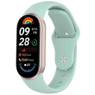 For Xiaomi Smart Band 10 / 9 / 8 Reverse Buckle Silicone Watch Band(Haze Blue)
