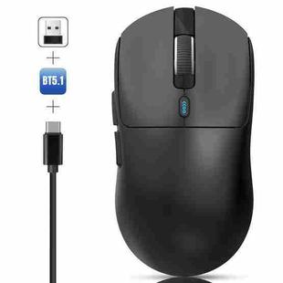 HXSJ T68 3 Modes Wired 2.4G BT5.1 Wireless Lightweight Gaming Mouse(Black)
