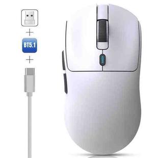 HXSJ T68 3 Modes Wired 2.4G BT5.1 Wireless Lightweight Gaming Mouse(White)