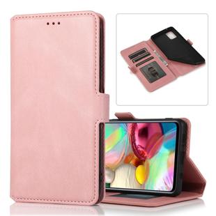For Samsung Galaxy A71 5G Retro Magnetic Closing Clasp Horizontal Flip Leather Case with Holder & Card Slots & Photo Frame & Wallet(Rose Gold)