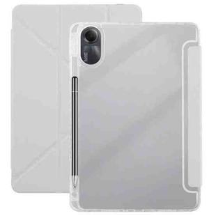 For Redmi Pad SE 11 2025 / Pad 2 Clear Acrylic Deformation Leather Tablet Case(Grey)