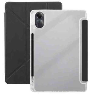 For Redmi Pad SE 11 2025 / Pad 2 Clear Acrylic Deformation Leather Tablet Case(Black)
