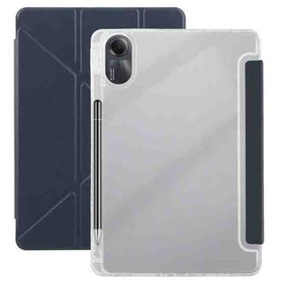 For Redmi Pad SE 11 2025 / Pad 2 Clear Acrylic Deformation Leather Tablet Case(Dark Blue)