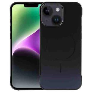 For iPhone 14 / 13 Electroplating Frameless Frosted Anti-Glare PC MagSafe Phone Case(Black)