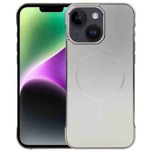 For iPhone 14 / 13 Electroplating Frameless Frosted Anti-Glare PC MagSafe Phone Case(Titanium Gray)