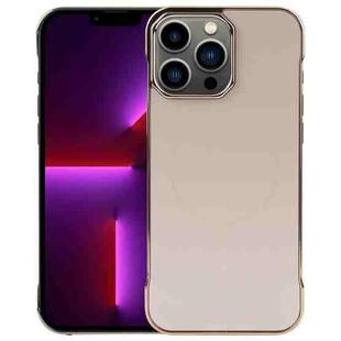 For iPhone 13 Pro Electroplating Frameless Frosted Anti-Glare PC MagSafe Phone Case(Desert Gold)