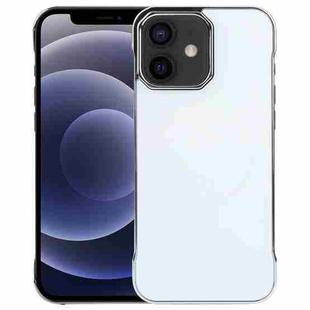 For iPhone 12 / 12 Pro Electroplating Frameless Frosted Anti-Glare PC MagSafe Phone Case(Silver White)