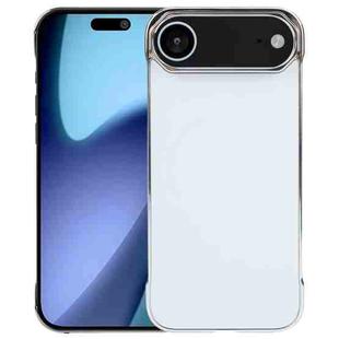 For iPhone 17 Air Electroplating Frameless Frosted Anti-Glare PC MagSafe Phone Case(Silver White)