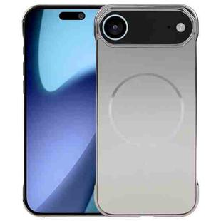 For iPhone 17 Air Electroplating Frameless Frosted Anti-Glare PC MagSafe Phone Case(Titanium Gray)