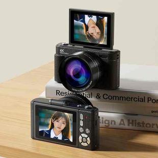 V5 64MP Retro Digital Camera 4K Recording 180 Flip Screen, Style:Small Lens(Black)
