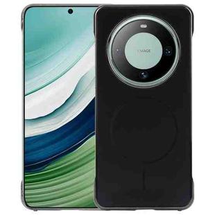 For Huawei Mate 60 Electroplating Frameless Frosted Anti-Glare PC MagSafe Phone Case(Black)