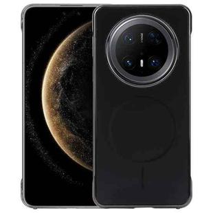 For Huawei Mate 70 Pro Electroplating Frameless Frosted Anti-Glare PC MagSafe Phone Case(Black)