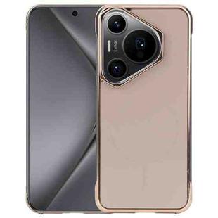 For Huawei Pura 70 Pro / 70 Pro+ Electroplating Frameless Frosted Anti-Glare PC MagSafe Phone Case(Desert Gold)