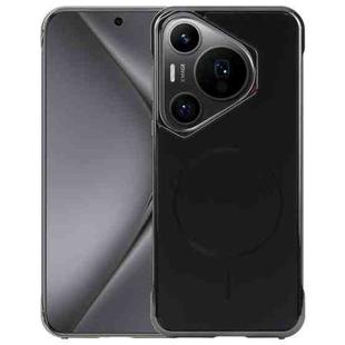 For Huawei Pura 70 Pro / 70 Pro+ Electroplating Frameless Frosted Anti-Glare PC MagSafe Phone Case(Black)