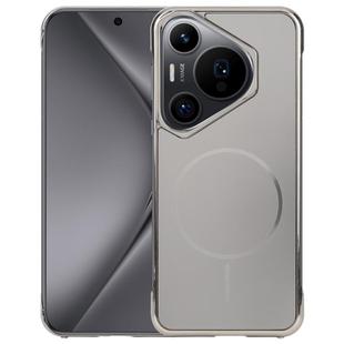 For Huawei Pura 70 Pro / 70 Pro+ Electroplating Frameless Frosted Anti-Glare PC MagSafe Phone Case(Titanium Gray)