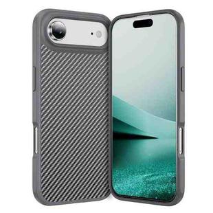 For iPhone 17 Air Carbon Fiber Texture Skin-feel Acrylic TPU Phone Case(Grey)
