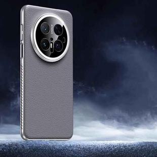 For Huawei Mate 70 Pro / 70 Pro+ Soft Armor Cooling Plain Leather Hybrid PC Phone Case(Grey)