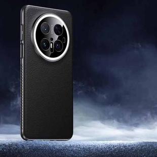 For Huawei Mate 70 Pro / 70 Pro+ Soft Armor Cooling Plain Leather Hybrid PC Phone Case(Black)