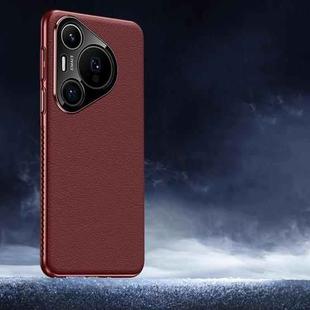 For Huawei Pura 70 Pro / 70 Pro+ Soft Armor Cooling Plain Leather Hybrid PC Phone Case(Red)