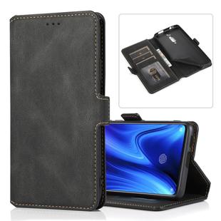 For Xiaomi Redmi K20 Pro Retro Magnetic Closing Clasp Horizontal Flip Leather Case with Holder & Card Slots & Photo Frame & Wallet(Black)
