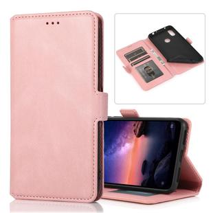 For Xiaomi Redmi Note 6 Retro Magnetic Closing Clasp Horizontal Flip Leather Case with Holder & Card Slots & Photo Frame & Wallet(Rose Gold)