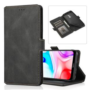 For Xiaomi Redmi 8 Retro Magnetic Closing Clasp Horizontal Flip Leather Case with Holder & Card Slots & Photo Frame & Wallet(Black)