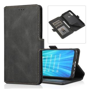 For Xiaomi Redmi Note 8 Retro Magnetic Closing Clasp Horizontal Flip Leather Case with Holder & Card Slots & Photo Frame & Wallet(Black)