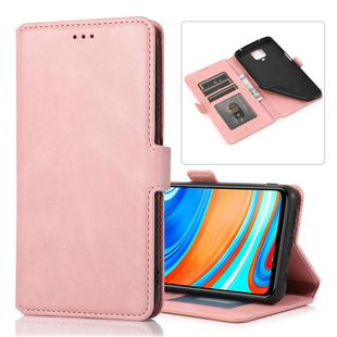 For Xiaomi Redmi Note 9 Pro Retro Magnetic Closing Clasp Horizontal Flip Leather Case with Holder & Card Slots & Photo Frame & Wallet(Rose Gold)