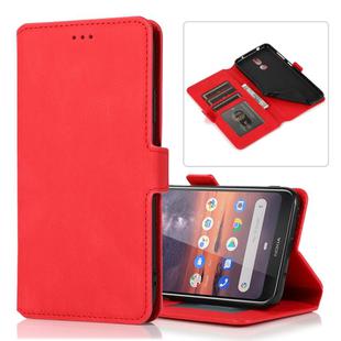 For Nokia 3.2 Retro Magnetic Closing Clasp Horizontal Flip Leather Case with Holder & Card Slots & Photo Frame & Wallet(Red)