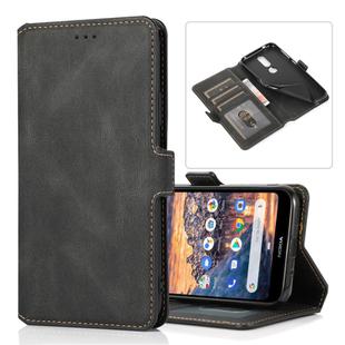 For Nokia 4.2 Retro Magnetic Closing Clasp Horizontal Flip Leather Case with Holder & Card Slots & Photo Frame & Wallet(Black)