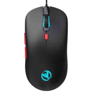 HXSJ X200 3600DPI Colorful Luminous Wired Mouse, Cable Length: 1.5m(Black)
