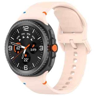 For Samsung Galaxy Watch8 Classic 46mm / Watch8 44mm / 40mm xDfind Stitched Solid Color Silicone Watch Band, Size:20mm(Pink)