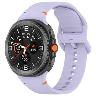 For Samsung Galaxy Watch8 Classic 46mm / Watch8 44mm / 40mm xDfind Stitched Solid Color Silicone Watch Band, Size:20mm(Purple)