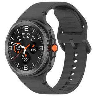 For Samsung Galaxy Watch8 Classic 46mm / Watch8 44mm / 40mm xDfind Stitched Solid Color Silicone Watch Band, Size:20mm(Cloud Shadow Grey)