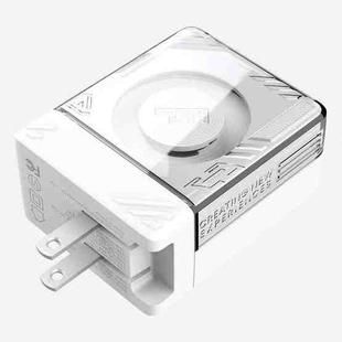 Nillkin IceCore Retractable 65W GaN Fast Charger with Type-C / USB-C Cable, US Plug(White)