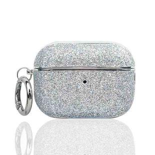 For AirPods Pro 2 Electroplating Glitter Powder Wireless Earphone Protective Case(Silver)