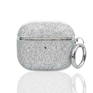 For AirPods 3 Electroplating Glitter Powder Wireless Earphone Protective Case(Silver)