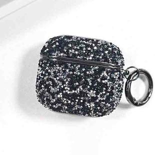 For AirPods 4 Electroplating Glitter Diamond Wireless Earphone Protective Case(Dark Blue)